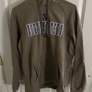 Mens Under Armour uNorthwestern Branded Men's Hooded Sweatshirt - Taupe